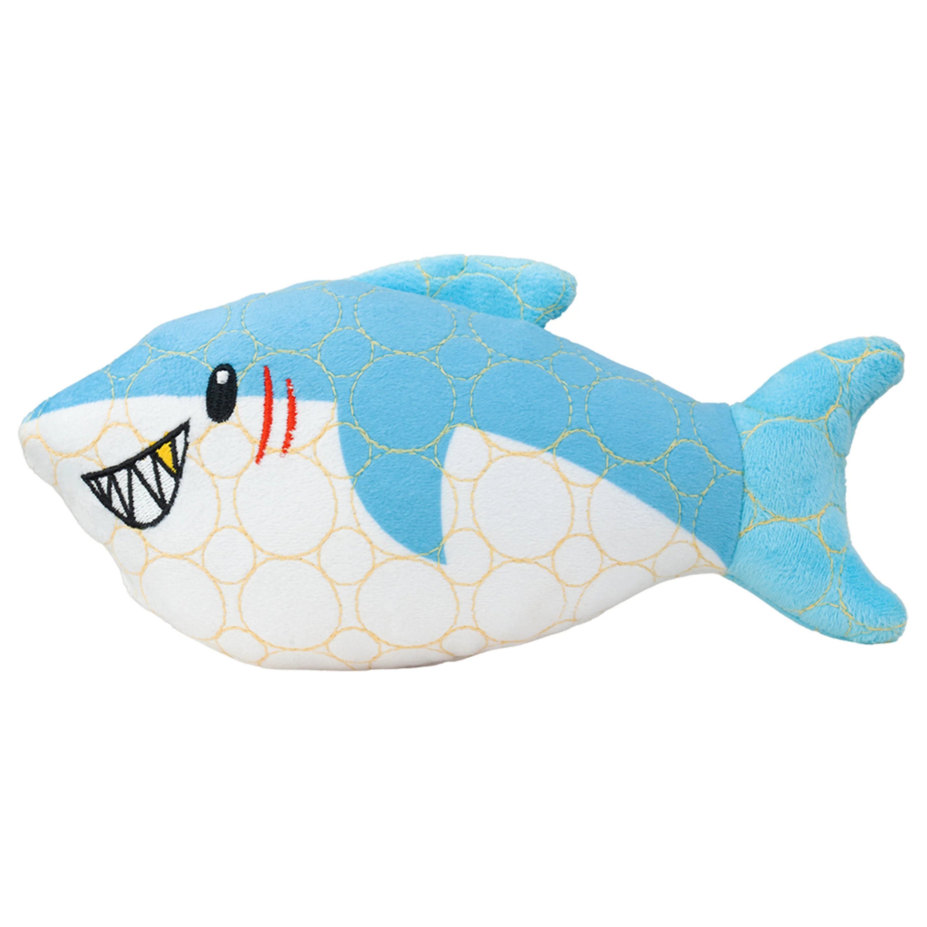Bite Force Kevlar Tough Plush Shark Squeak and Crinkle Dog Toy - Image 2