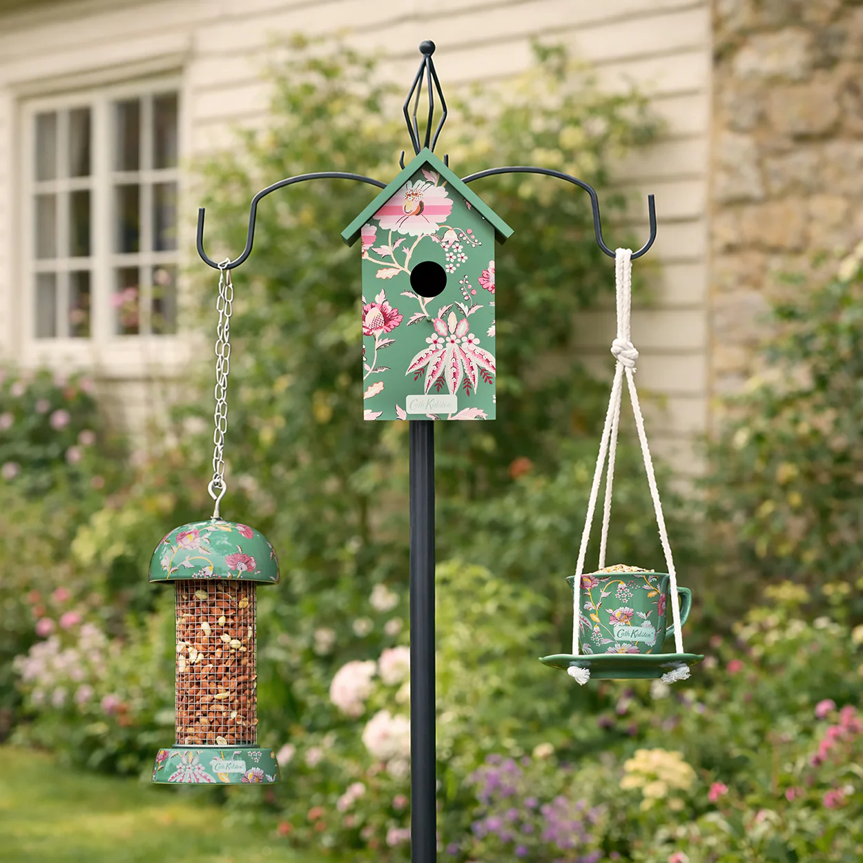 Cath Kidston Green Floral Bird House - Image 4