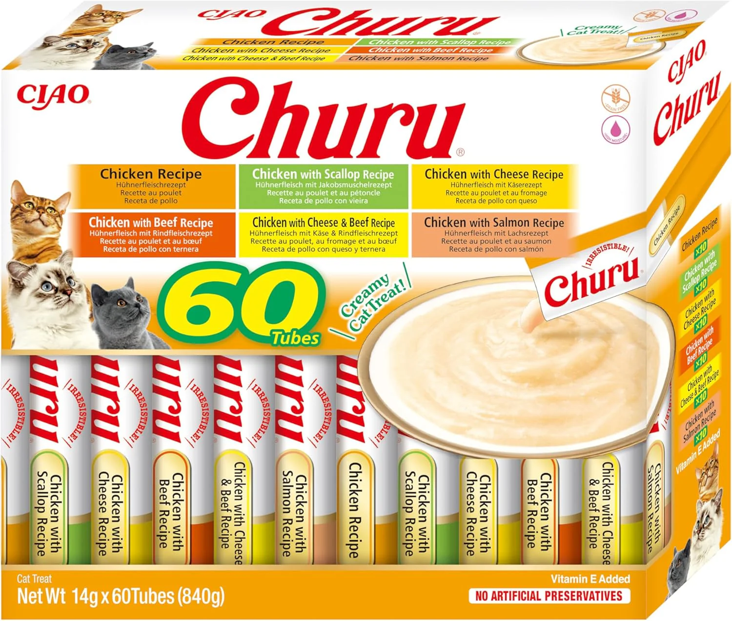 Ciao Churu 60 Pack Box Cat Treat - Chicken Variety