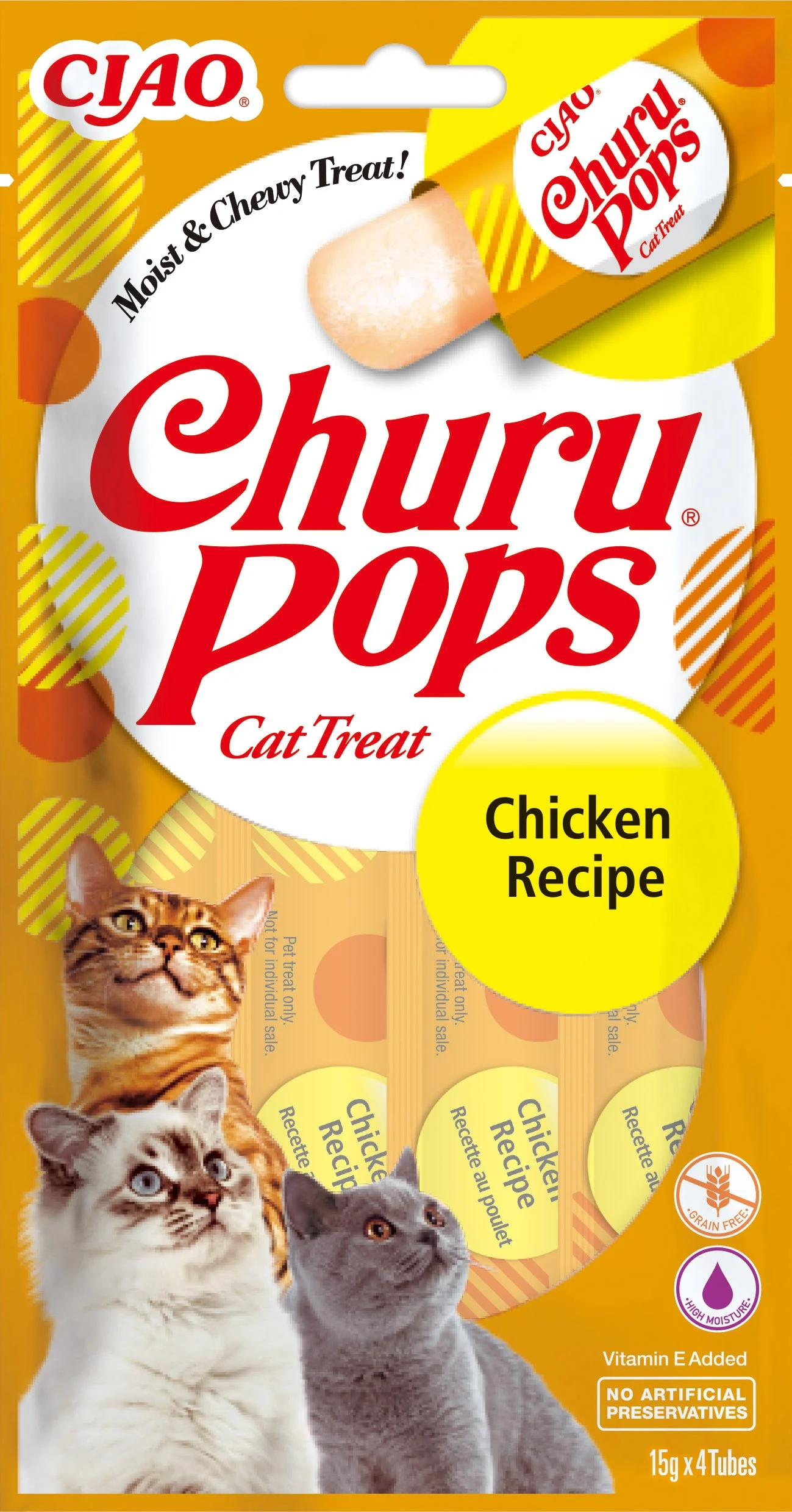 Ciao Churu Pops 4 Pack Cat Treat - Chicken Recipe