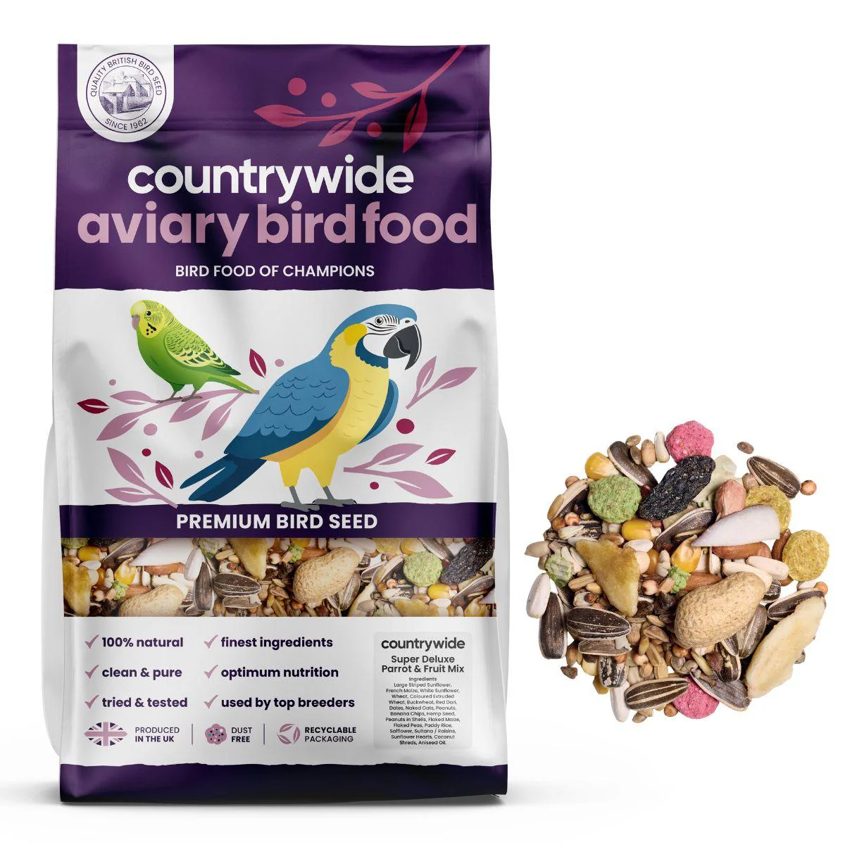 Countrywide Super Deluxe Parrot & Fruit Bird Mix