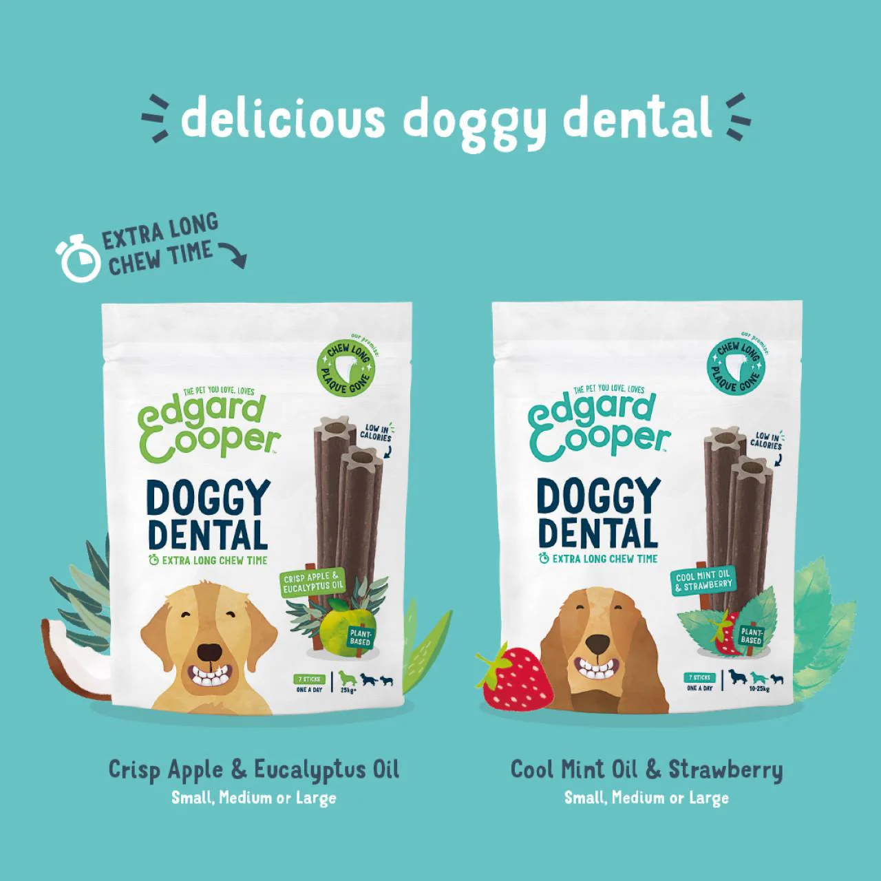 Edgard & Cooper Strawberry & Mint Small Doggy Dental Treat - Image 6