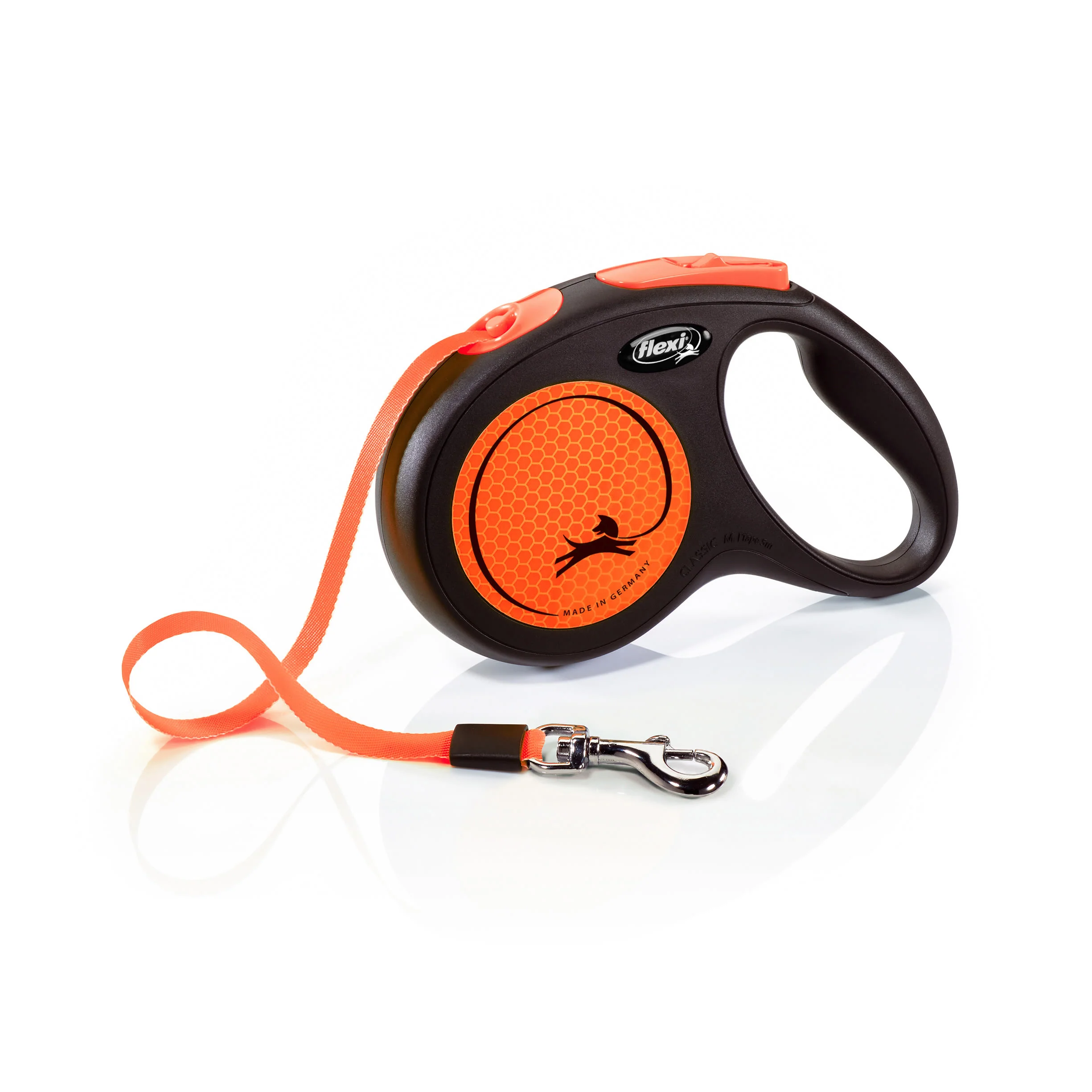 Flexi New Neon Medium Dog Tape 5 Meters - Orange