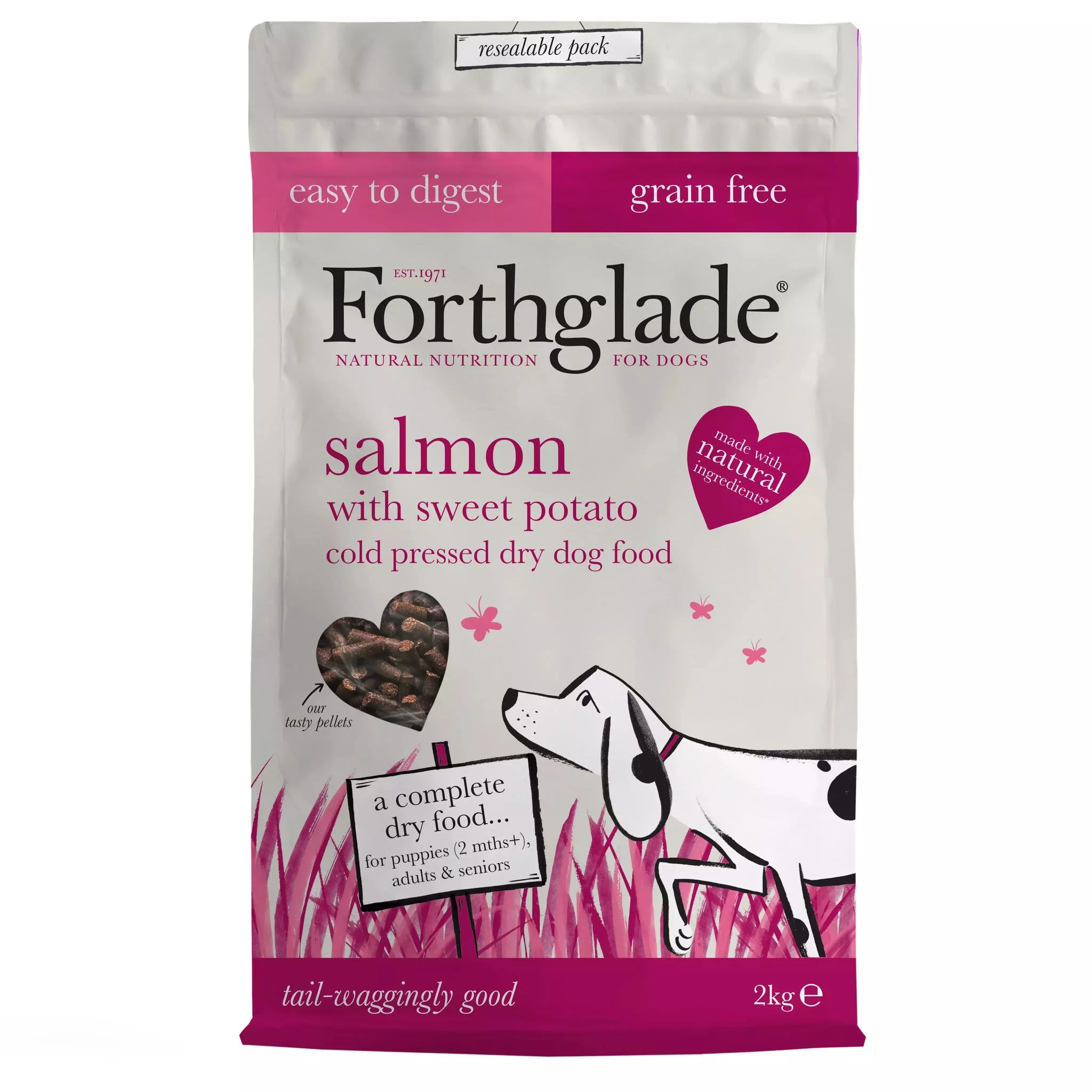 Forthglade Complete Natural Cold Pressed Dry Dog Food - Salmon with Sweet Potato