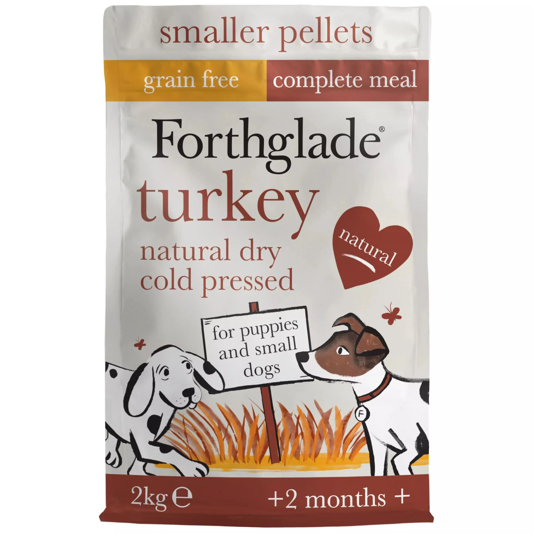Forthglade Complete Natural Cold Pressed Small Dry Dog Food - Turkey with Sweet Potato