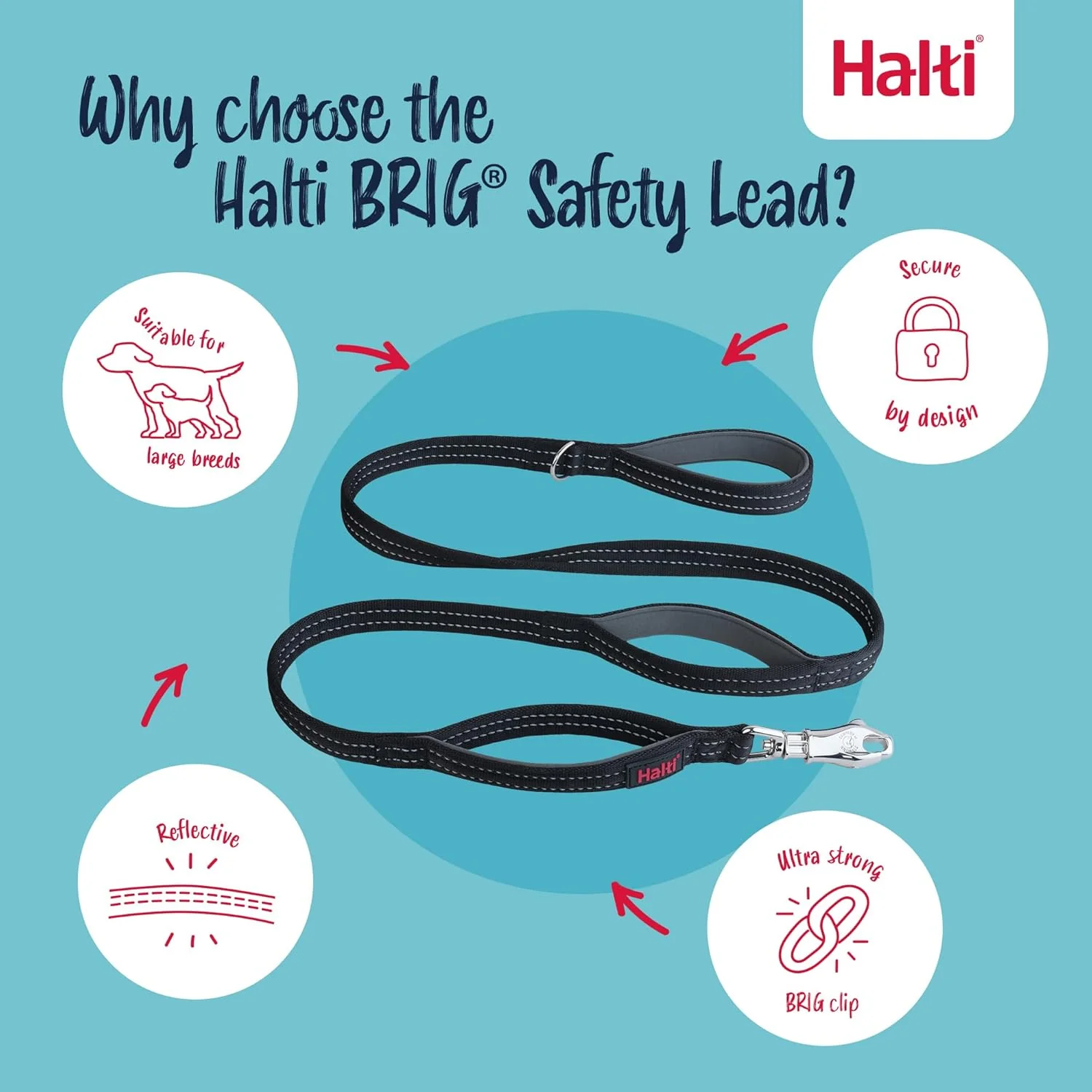 Halti BRIG Safety Dog Lead Black - Image 7