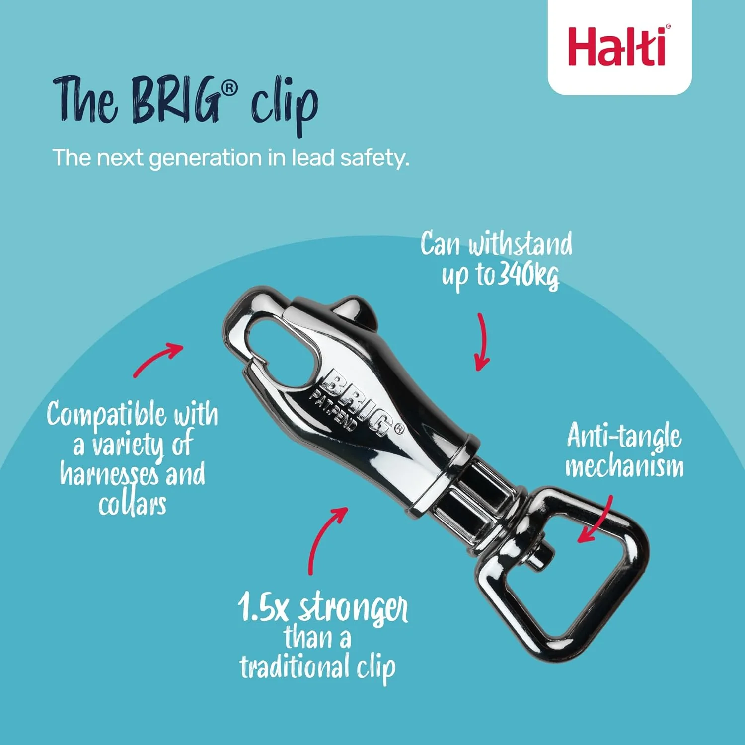 Halti BRIG Safety Dog Lead Black Large - Image 5
