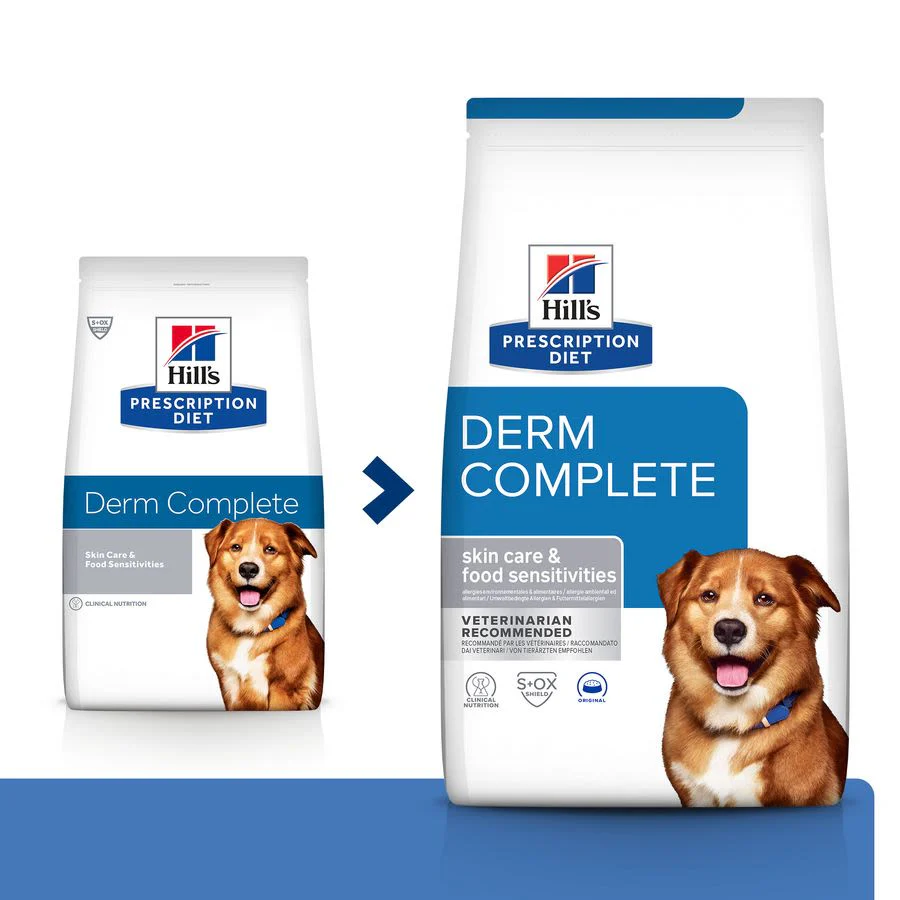 Hill's Prescription Diet Derm Complete Skin Care and Food Sensitivities Adult/Senior Dry Dog Food - Original - Image 4