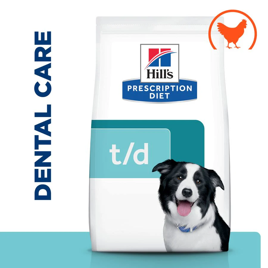Hill's Prescription Diet t/d Dental Care Adult/Senior Dry Dog Food - Chicken - Image 2