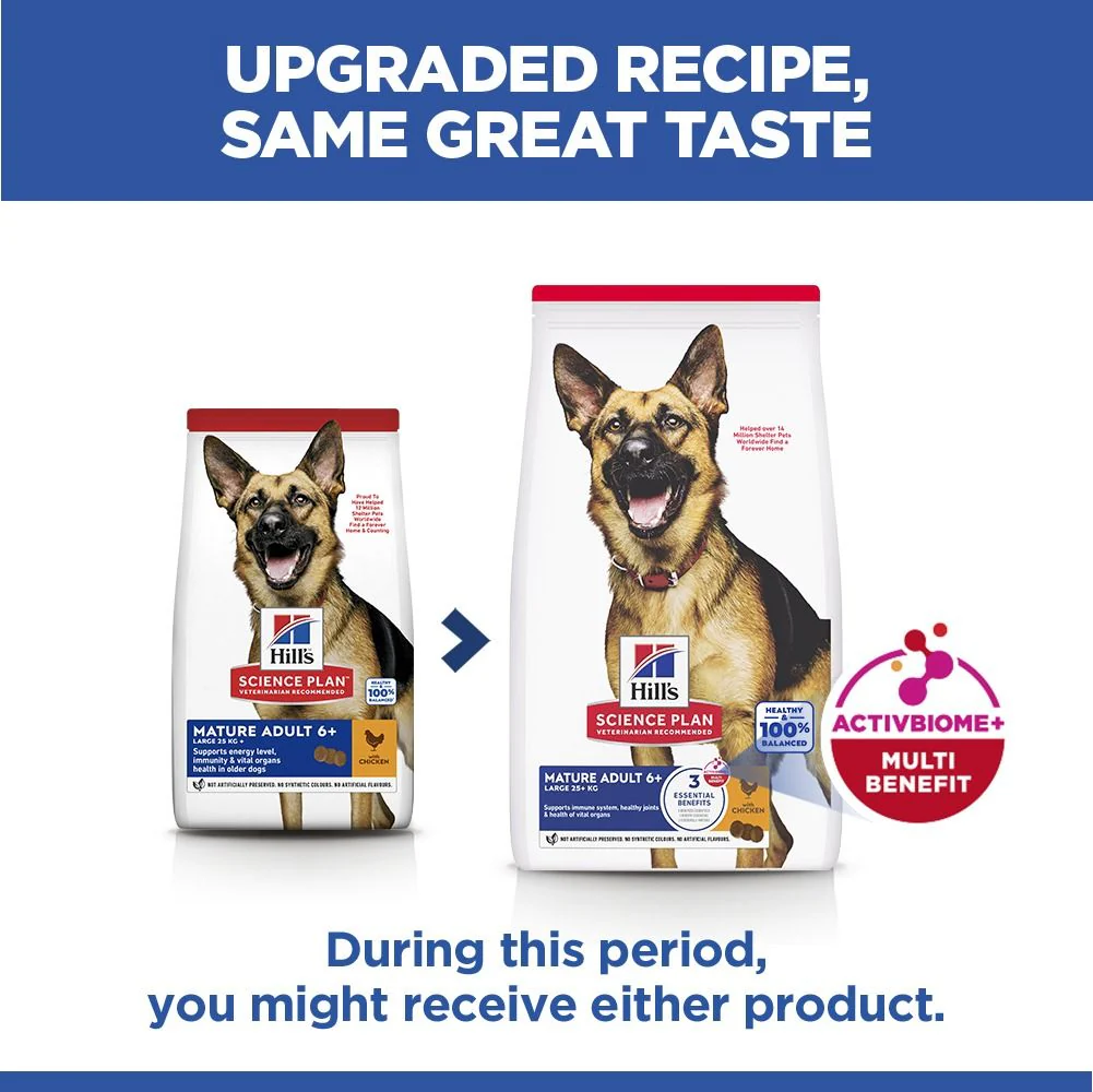 Hill's Science Plan Large Mature Adult 6+ Dry Dog Food - Chicken - Image 8