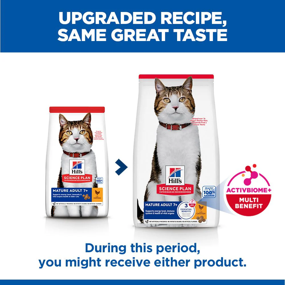 Hill's Science Plan Mature Adult 7+ Dry Cat Food - Chicken - Image 8