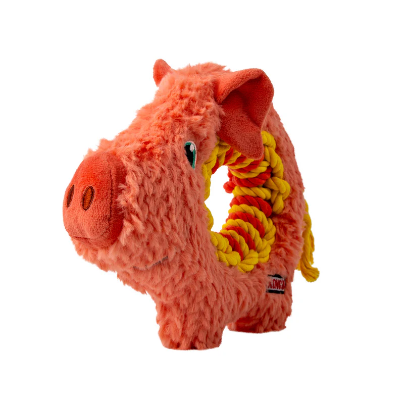 KONG Ringaroos Pig Dog Toy - Image 4
