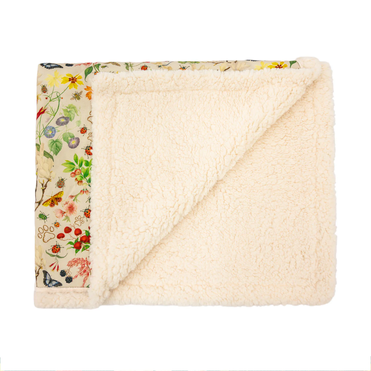 Royal Horticultural Society Pets in the Garden Printed Sherpa Blanket - Image 2