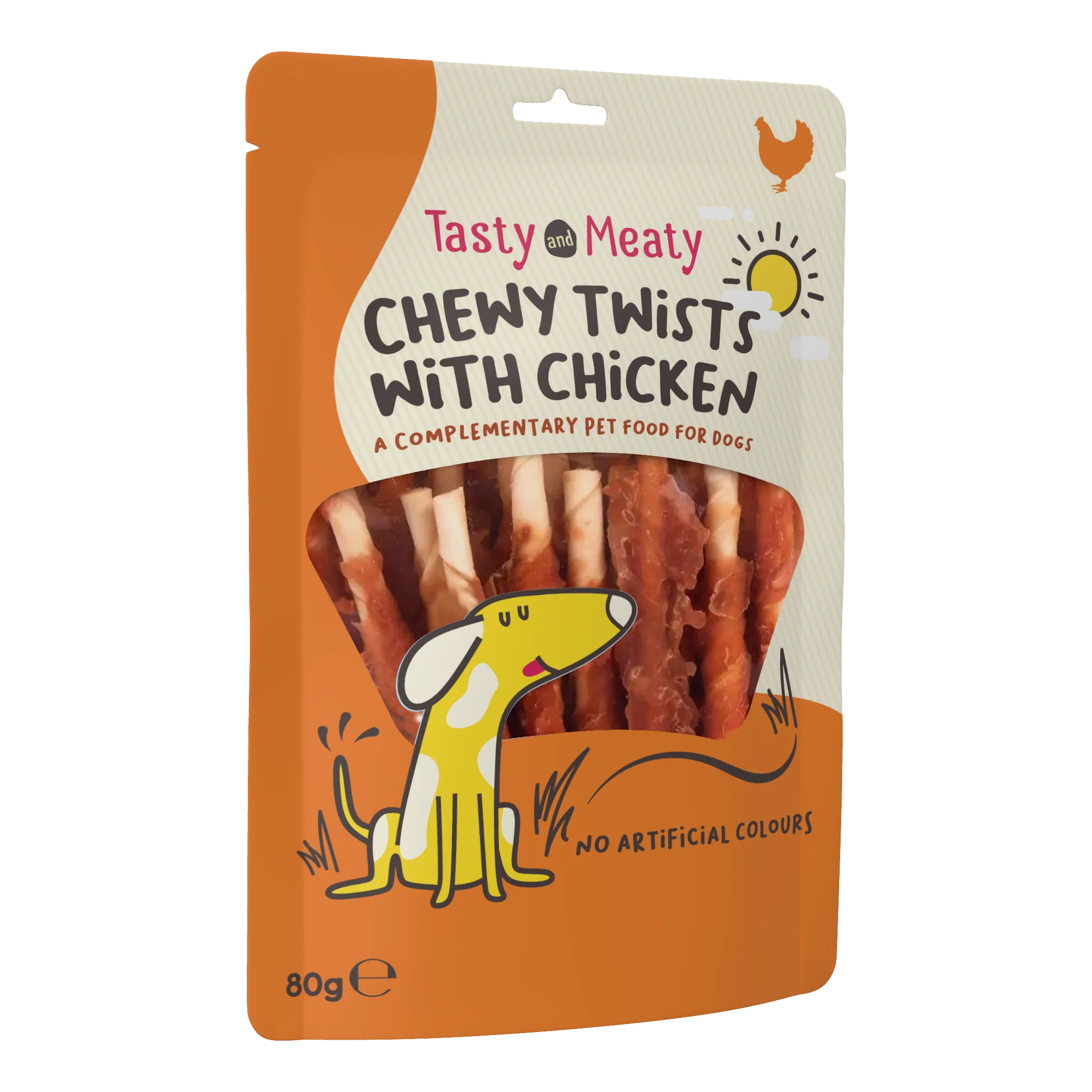 Tasty & Meaty Chewy Twists with Chicken Adult Dog Treats - Image 2