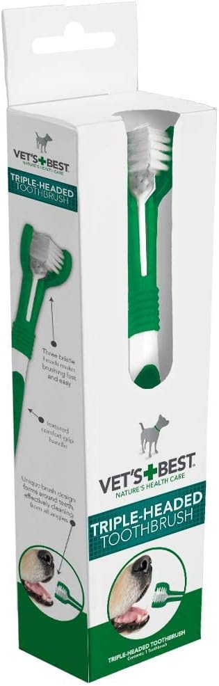 Vet's Best Triple Headed Toothbrush for Dogs