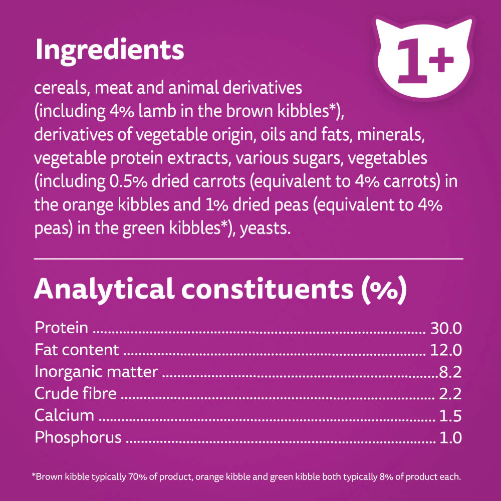 Whiskas 1+ Lamb Adult Dry Cat Food - Image 6