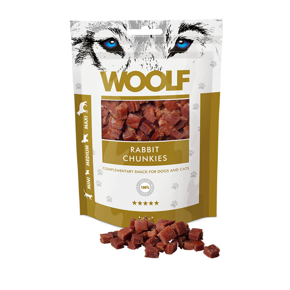 Woolf Rabbit Chunkies Dog Treats - Image 2